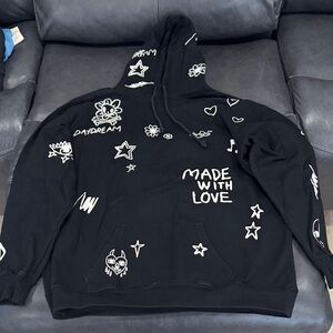 Mayfair Group Black Hoodie with White Graphics